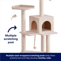 Frisco 57-in Faux Fur Cat Tree & Condo -Cat Toy Shop 101805 PT2. AC SS1800 V1667229735