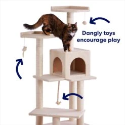 Frisco 57-in Faux Fur Cat Tree & Condo -Cat Toy Shop 101805 PT3. AC SS1800 V1667229733