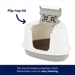 Frisco Flip Top Hooded Corner Cat Litter Box, Large, 21-in -Cat Toy Shop 155656 PT2. AC SS1800 V1675279988