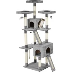 Frisco 72-in Faux Fur Cat Tree & Condo -Cat Toy Shop 163744 PT5. AC SS1800 V1584453168