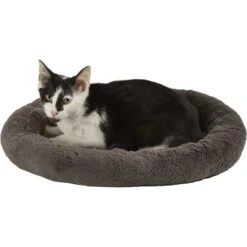 Frisco Self Warming Bolster Round Kitten Bed -Cat Toy Shop 165315 PT2. AC SS1800 V1568211141