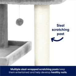 Frisco 42-in Heavy Duty Faux Fur Cat Tree & Condo -Cat Toy Shop 169398 PT3. AC SS1800 V1667228362