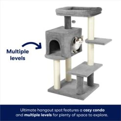 Frisco 48-in Heavy Duty Faux Fur Cat Tree & Condo -Cat Toy Shop 169399 PT2. AC SS1800 V1667228270