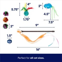 Frisco Plush, Teaser, Ball & Tunnel Variety Pack Cat Toy With Catnip -Cat Toy Shop 169688 PT2. AC SS1800 V1692190912