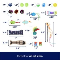 Frisco Plush, Teaser, Ball & Tri-Tunnel Variety Pack Cat Toy With Catnip, 20 Count -Cat Toy Shop 178161 PT2. AC SS1800 V1676413725