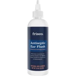 Frisco Anti-Bacterial And Anti-Fungal Ear Flush Cleaner For Cats & Dogs, 12-oz Bottle