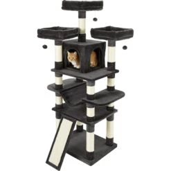 Frisco 68-in Faux Fur Cat Tree & Condo -Cat Toy Shop 180384 PT5. AC SS1800 V1584453423