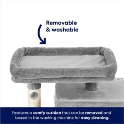 Frisco 33-in Faux Fur Cat Tree & Condo -Cat Toy Shop 180389 PT3. AC SS1800 V1667227151