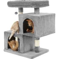 Frisco 33-in Faux Fur Cat Tree & Condo -Cat Toy Shop 180389 PT4. AC SS1800 V1584453144