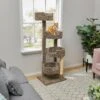 Frisco 65-in Real Carpet Wooden Cat Tree