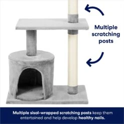 Frisco 38-in Cat Tree With Condo, Top Perch & Toy -Cat Toy Shop 214377 PT3. AC SS1800 V1667227088