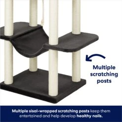 Frisco 73-in Cat Tree With Hammock, Condo, Lounge Basket, Top Perch & Bed -Cat Toy Shop 214384 PT4. AC SS1800 V1667228721