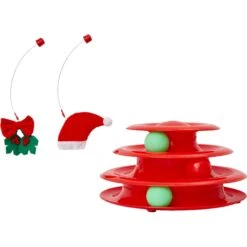 Frisco Holiday Santa Hat & Mistletoe Cat Tracks Cat Toy -Cat Toy Shop 233317 PT3. AC SS1800 V1600707983