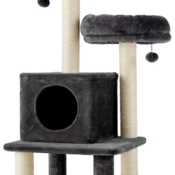 Frisco 55-in Faux Fur Cat Tree & Condo -Cat Toy Shop 236542 PT4. AC SS1800 V1615987677
