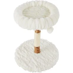 Frisco Natural Wood Modern Cat Tree With Toy, Ivory, Small -Cat Toy Shop 236559 PT3. AC SS1800 V1615987410