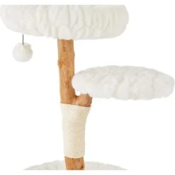 Frisco Natural Wood Modern Cat Tree With Toy, Ivory, Medium -Cat Toy Shop 236561 PT4. AC SS1800 V1615987366