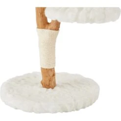 Frisco Natural Wood Modern Cat Tree With Toy, Ivory, Medium -Cat Toy Shop 236561 PT5. AC SS1800 V1615988825