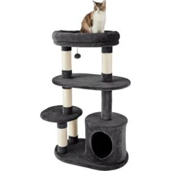 Frisco 48.25-in Heavy Duty Faux Fur Cat Tree & Condo -Cat Toy Shop 238154 PT2. AC SS1800 V1616075075