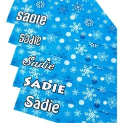 Frisco Blue Snowflakes Personalized Dog & Cat Bandana -Cat Toy Shop 242803 PT4. AC SS1800 V1618511514