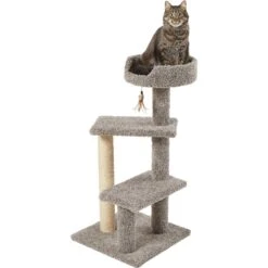 Frisco 41.5-in Real Carpet Wooden Cat Tree -Cat Toy Shop 244527 PT2. AC SS1800 V1603328533