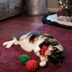 Frisco Holiday Moppy Ball Cat Toy With Catnip, 3 Count -Cat Toy Shop 244935 PT2. AC SS1800 V1602172003