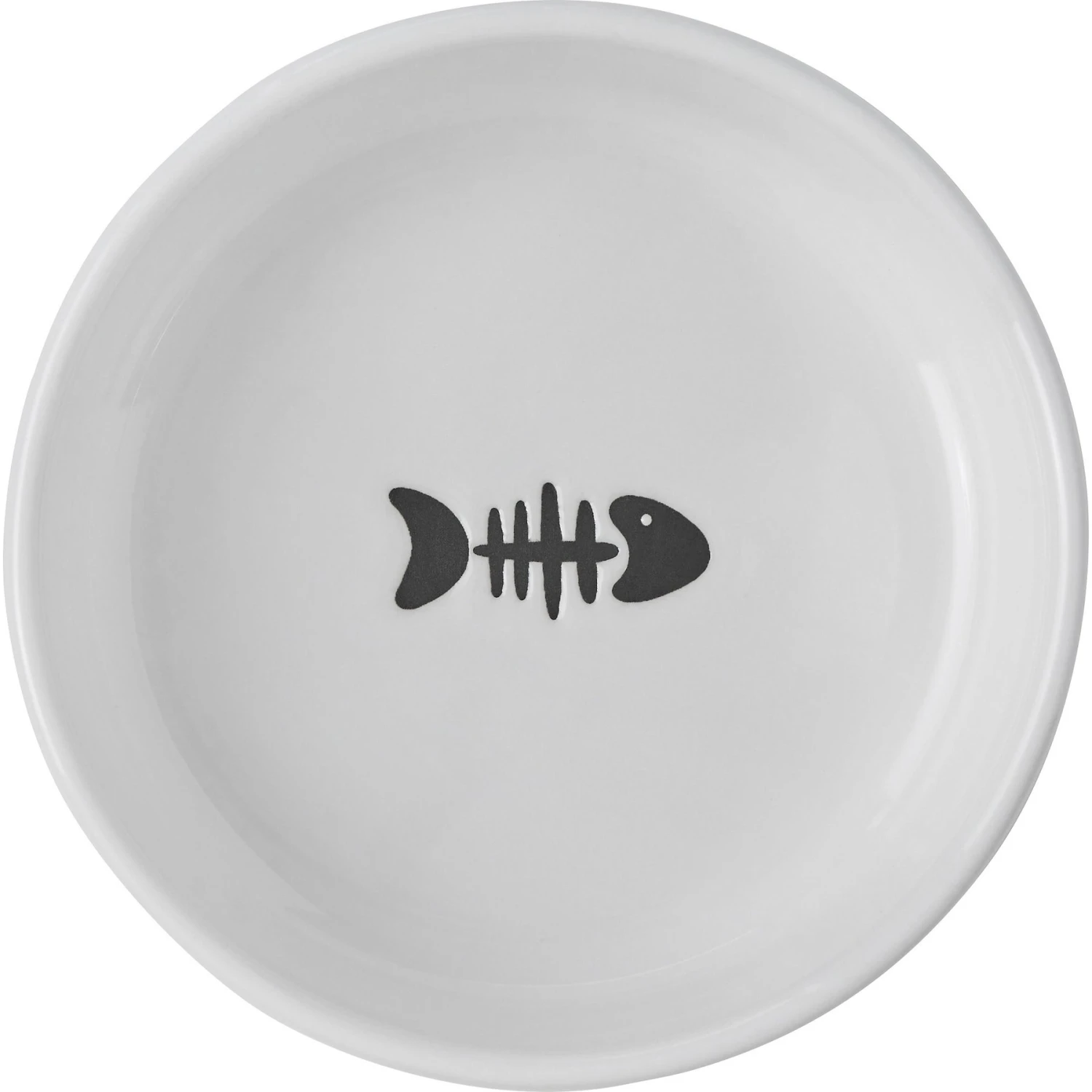 Frisco Round Meow Non-skid Ceramic Cat Bowl With Wood Base 5 Frisco Round Meow Non-skid Ceramic Cat Bowl With Wood Base - Image 5