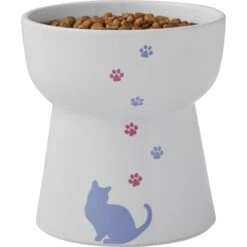 Frisco Cat Print Non-Skid Elevated Ceramic Cat Bowl, Tall -Cat Toy Shop 256099 PT5. AC SS1800 V1616522652