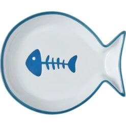 Frisco Fish Shaped Non-skid Ceramic Cat Dish -Cat Toy Shop 256109 PT5. AC SS1800 V1617196903