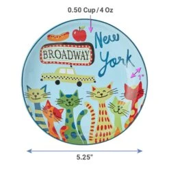 Frisco New York Non-skid Ceramic Cat Dish -Cat Toy Shop 256119 PT2. AC SS1800 V1618494754