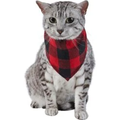 Red Buffalo Plaid Dog & Cat Bandana -Cat Toy Shop 267899 PT3. AC SS1800 V1637727460