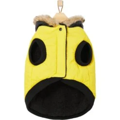 Frisco Heavyweight Anchorage Insulated Dog & Cat Parka, Yellow/Black -Cat Toy Shop 268397 PT5. AC SS1800 V1628792864