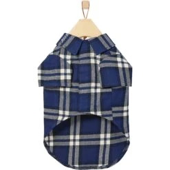 Frisco Navy Plaid Dog & Cat Flannel Shirt -Cat Toy Shop 268596 PT4. AC SS1800 V1637715721