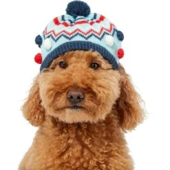 Frisco Pom Pom Dog & Cat Knitted Hat -Cat Toy Shop 276307 PT2. AC SS1800 V1631666246