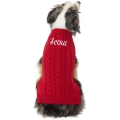 Frisco Personalized Dog & Cat Cable Knitted Sweater -Cat Toy Shop 285168 PT2. AC SS1800 V1628776600