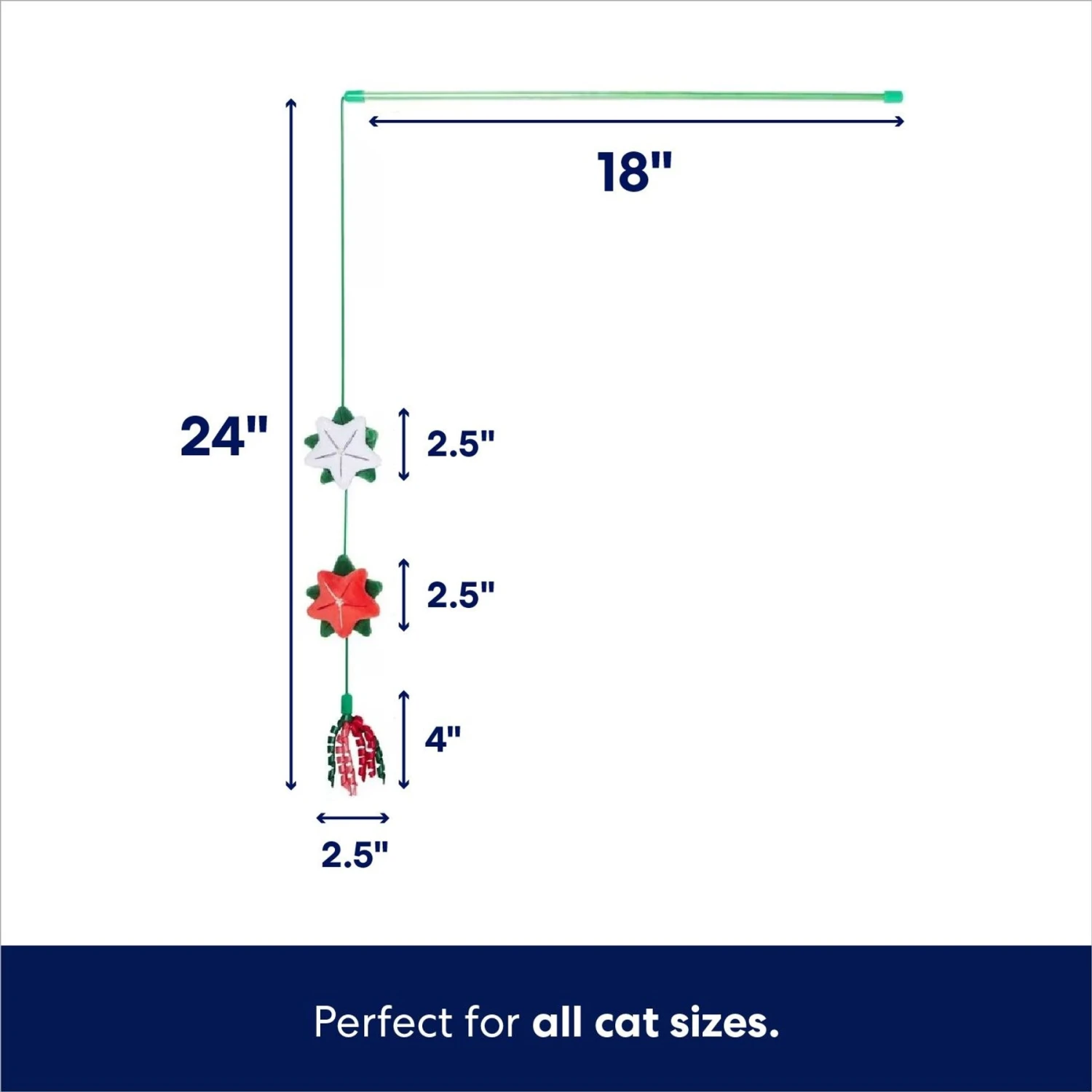 Frisco Winter Flowers Teaser Cat Toy With Catnip 2 Frisco Winter Flowers Teaser Cat Toy With Catnip - Image 2