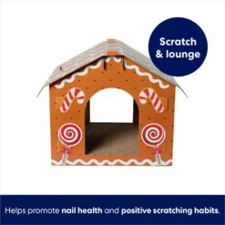 Frisco Holiday Gingerbread House Cardboard Cat House Cat Toy -Cat Toy Shop 287289 PT2. AC SS1800 V1695044346