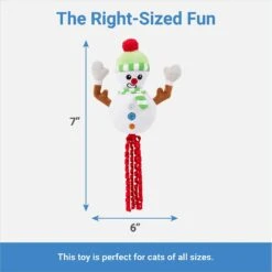 Frisco Naughty Or Nice Snowman Reversible Plush Cat Toy With Catnip -Cat Toy Shop 287387 PT2. AC SS1800 V1637704002
