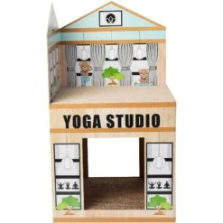 Frisco Yoga Studio Cardboard Cat House, 2-Story -Cat Toy Shop 288965 PT2. AC SS1800 V1638291621