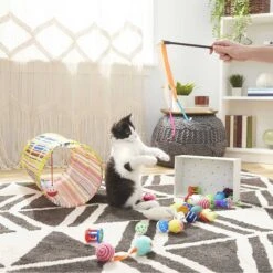 Sheba Meaty Tender Sticks Salmon Flavored Soft Adult Cat Treats & Frisco Plush, Teaser, Ball & Tunnel Variety Pack Cat Toy With Catnip 9 Sheba Meaty Tender Sticks Salmon Flavored Soft Adult Cat Treats & Frisco Plush, Teaser, Ball & Tunnel Variety Pack Cat Toy With Catnip -Cat Toy Shop 298508 PT4. AC SS1800 V1623202064