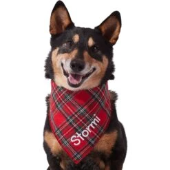 Frisco Tartan Plaid Embroidered Personalized Dog & Cat Bandana -Cat Toy Shop 301157 PT6. AC SS1800 V1628536009