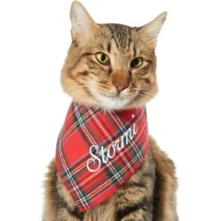 Frisco Tartan Plaid Embroidered Personalized Dog & Cat Bandana -Cat Toy Shop 301157 PT7. AC SS1800 V1628535770