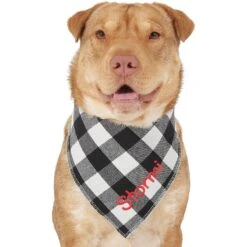 Frisco Buffalo Check Embroidered Personalized Dog & Cat Bandana -Cat Toy Shop 301162 PT6. AC SS1800 V1628536015