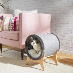 Frisco Modern Round Elevated Cat Bed & Frisco Modern Tunnel Elevated Cat Bed -Cat Toy Shop 303470 PT7. AC SS1800 V1623061662