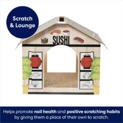 Frisco Sushi Shop Cardboard Cat House -Cat Toy Shop 308827 PT2. AC SS1800 V1678125453