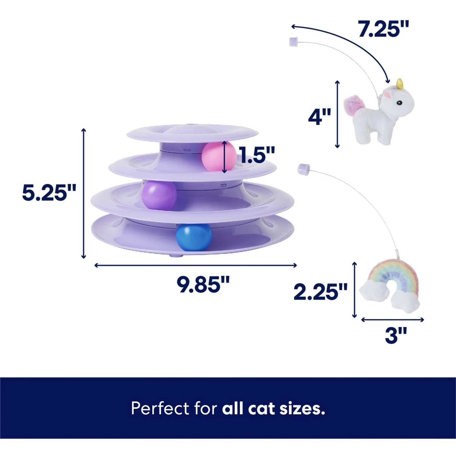 Frisco Unicorn & Rainbow Cat Tracks Cat Toy With Catnip 2 Frisco Unicorn & Rainbow Cat Tracks Cat Toy With Catnip - Image 2