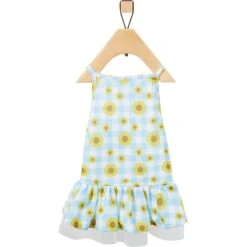Frisco Sunflower Gingham Dog & Cat Dress -Cat Toy Shop 312120 PT3. AC SS1800 V1644424451