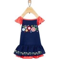 Frisco Embroidered Floral Dog & Cat Dress -Cat Toy Shop 312128 PT3. AC SS1800 V1644423417