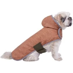 Frisco Lightweight Olive Reversible Packable Dog Raincoat -Cat Toy Shop 315116 PT2. AC SS1800 V1646436123