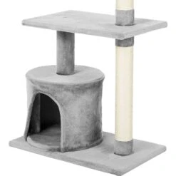 Frisco 61-in Faux Fur Cat Tree & Condo & Frisco 38-in Cat Tree With Condo, Top Perch & Toy -Cat Toy Shop 318964 PT7. AC SS1800 V1630364512