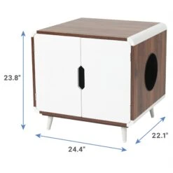 Frisco Mid-Century Modern Side Table Cat Litter Box Cover -Cat Toy Shop 334645 PT2. AC SS1800 V1653488914